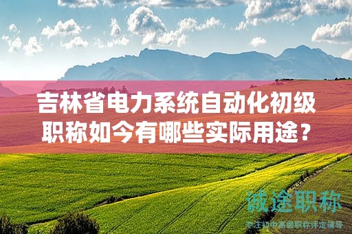 吉林省电力系统自动化初级职称如今有哪些实际用途？