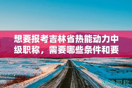 想要报考吉林省热能动力中级职称，需要哪些条件和要求？