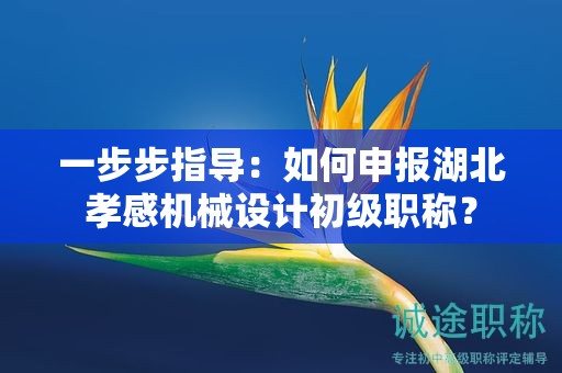 一步步指导：如何申报湖北孝感机械设计初级职称？