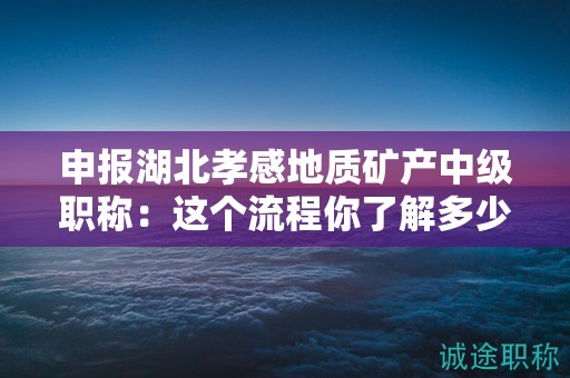 申报湖北孝感地质矿产中级职称：这个流程你了解多少？