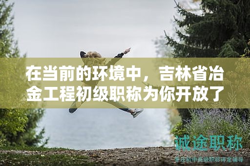 在当前的环境中，吉林省冶金工程初级职称为你开放了哪些机会？