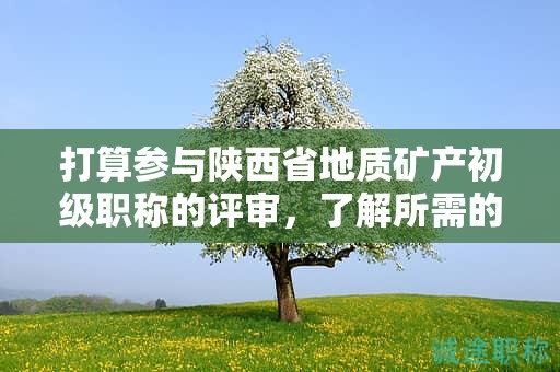 打算参与陕西省地质矿产初级职称的评审，了解所需的条件和材料了吗？