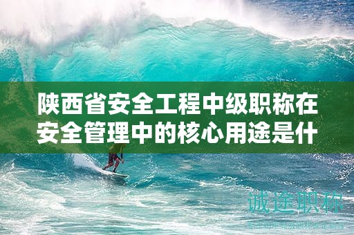 陕西省安全工程中级职称在安全管理中的核心用途是什么？