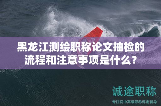 黑龙江测绘职称论文抽检的流程和注意事项是什么？