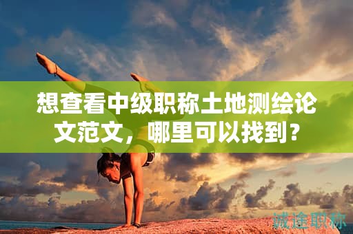 想查看中级职称土地测绘论文范文，哪里可以找到？