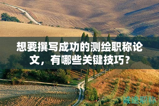 想要撰写成功的测绘职称论文，有哪些关键技巧？