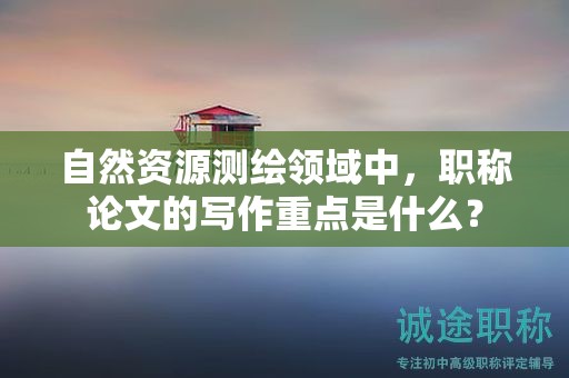 自然资源测绘领域中，职称论文的写作重点是什么？