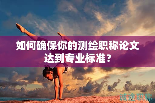 如何确保你的测绘职称论文达到专业标准？