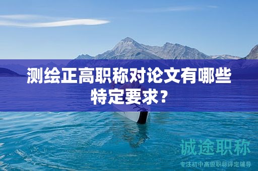 测绘正高职称对论文有哪些特定要求？