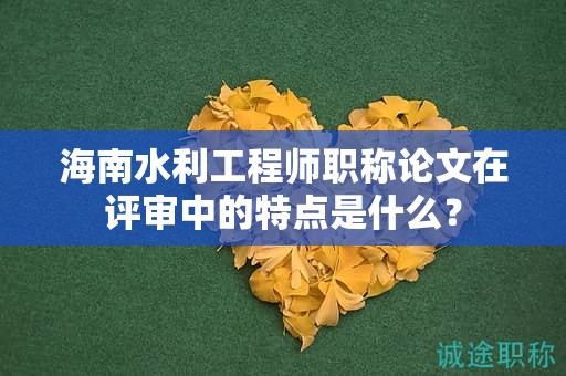 海南水利工程师职称论文在评审中的特点是什么？