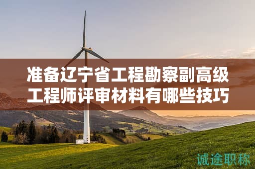 准备辽宁省工程勘察副高级工程师评审材料有哪些技巧，怎样确保无遗漏？
