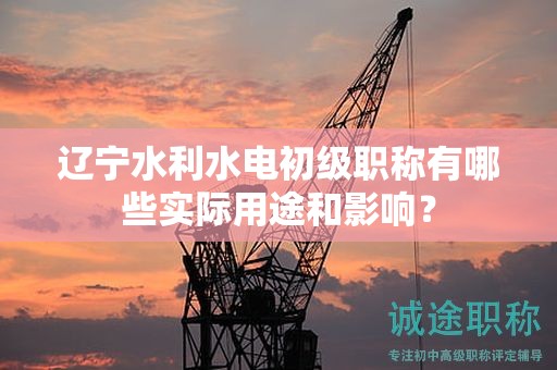 辽宁水利水电初级职称有哪些实际用途和影响？