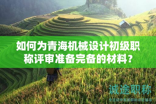 如何为青海机械设计初级职称评审准备完备的材料？