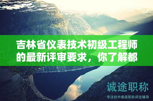 吉林省仪表技术初级工程师的最新评审要求，你了解都包括哪些内容吗？