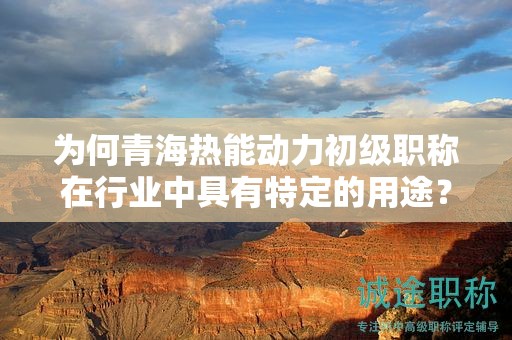 为何青海热能动力初级职称在行业中具有特定的用途？