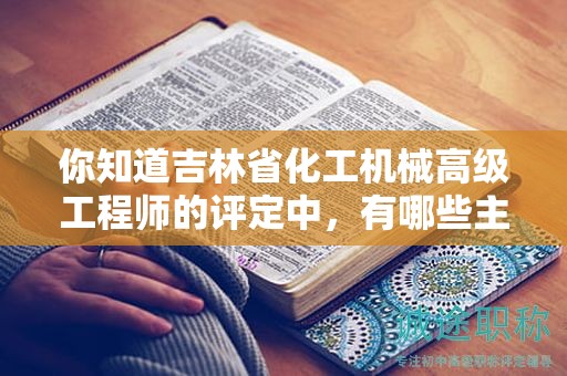 你知道吉林省化工机械高级工程师的评定中，有哪些主要标准吗？