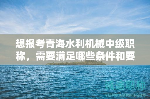 想报考青海水利机械中级职称，需要满足哪些条件和要求？