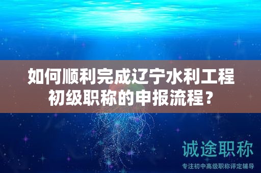 如何顺利完成辽宁水利工程初级职称的申报流程？