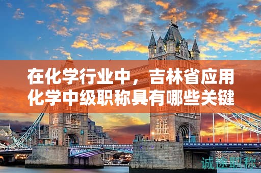 在化学行业中，吉林省应用化学中级职称具有哪些关键用途？