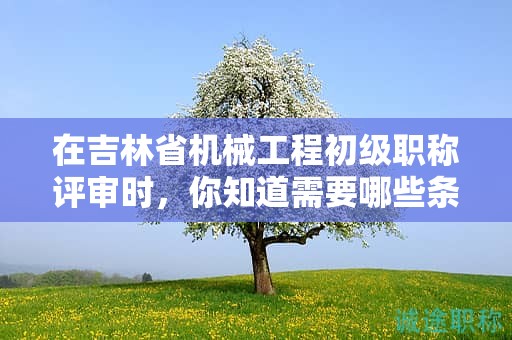 在吉林省机械工程初级职称评审时，你知道需要哪些条件和材料吗？