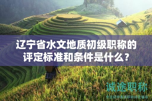 辽宁省水文地质初级职称的评定标准和条件是什么？