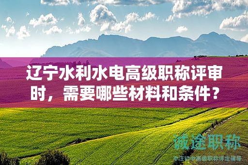 辽宁水利水电高级职称评审时，需要哪些材料和条件？