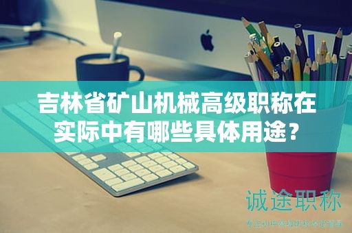 吉林省矿山机械高级职称在实际中有哪些具体用途？