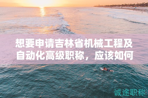 想要申请吉林省机械工程及自动化高级职称，应该如何进行申报流程？