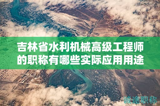吉林省水利机械高级工程师的职称有哪些实际应用用途？