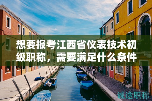想要报考江西省仪表技术初级职称，需要满足什么条件和要求？