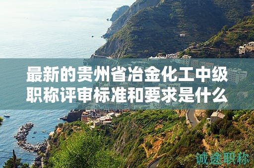 最新的贵州省冶金化工中级职称评审标准和要求是什么？有哪些变化？