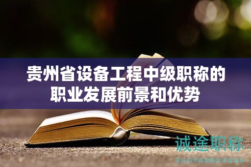 贵州省设备工程中级职称的职业发展前景和优势