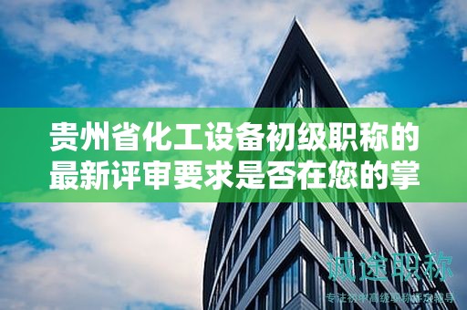 贵州省化工设备初级职称的最新评审要求是否在您的掌握之中？