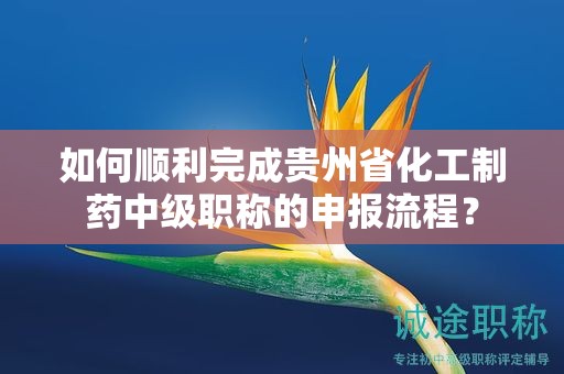 如何顺利完成贵州省化工制药中级职称的申报流程？