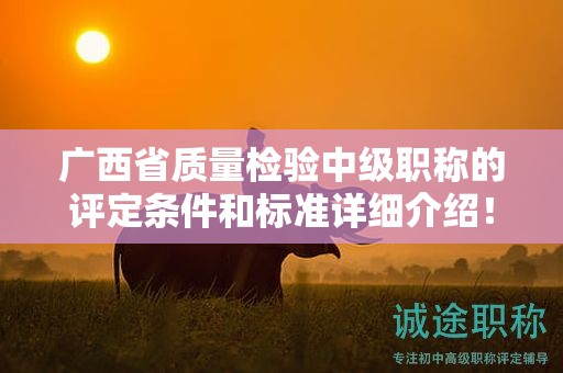 广西省质量检验中级职称的评定条件和标准详细介绍！