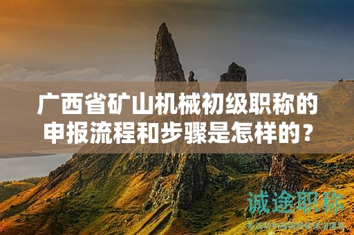 广西省矿山机械初级职称的申报流程和步骤是怎样的？需要注意哪些事项？
