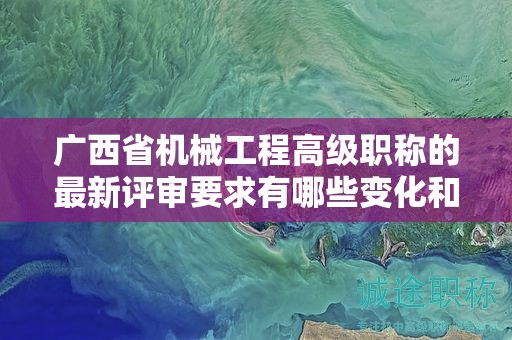 广西省机械工程高级职称的最新评审要求有哪些变化和调整？如何应对？