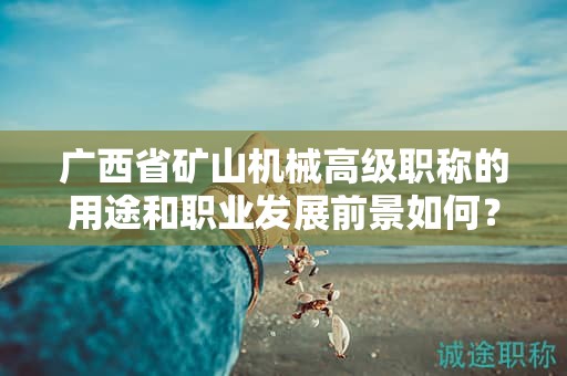 广西省矿山机械高级职称的用途和职业发展前景如何？是否具有广阔的发展空间？