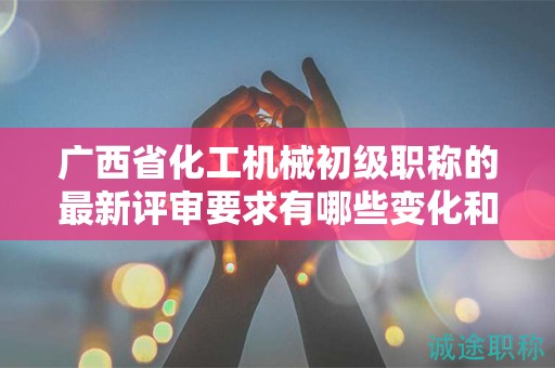 广西省化工机械初级职称的最新评审要求有哪些变化和调整？如何应对？