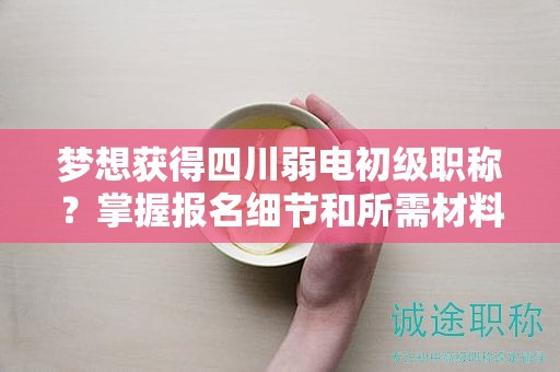 梦想获得四川弱电初级职称？掌握报名细节和所需材料