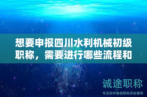 想要申报四川水利机械初级职称，需要进行哪些流程和步骤？