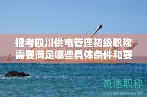 报考四川供电管理初级职称需要满足哪些具体条件和要求？