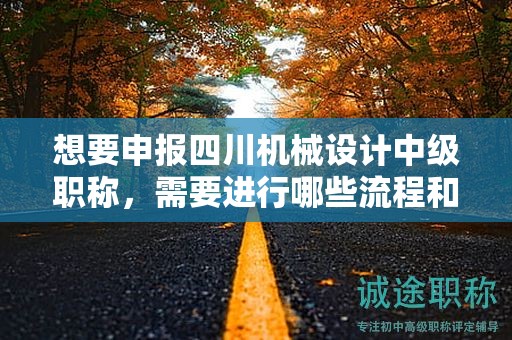 想要申报四川机械设计中级职称，需要进行哪些流程和步骤？