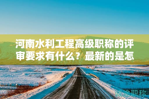 河南水利工程高级职称的评审要求有什么？最新的是怎样的？