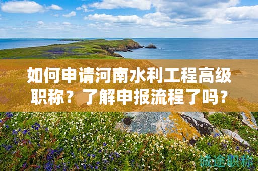 如何申请河南水利工程高级职称？了解申报流程了吗？