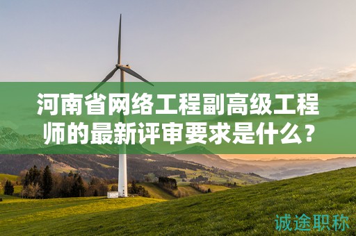 河南省网络工程副高级工程师的最新评审要求是什么？