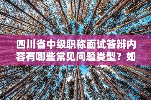 四川省中级职称面试答辩内容有哪些常见问题类型？如何备战？