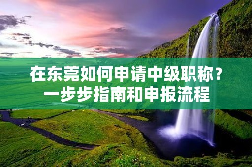 在东莞如何申请中级职称？一步步指南和申报流程
