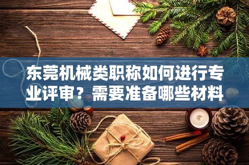 东莞机械类职称如何进行专业评审？需要准备哪些材料？