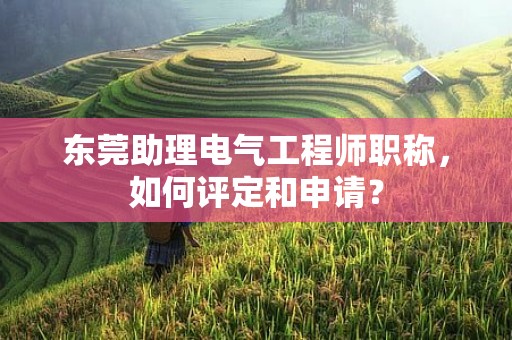 东莞助理电气工程师职称，如何评定和申请？